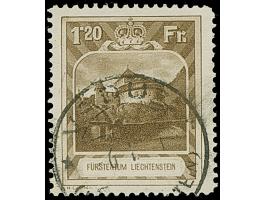 1930, Landschaften 1,20 Fr schwarzockerbraun, gez. 11½, sauber gestempelt, tadellos.
