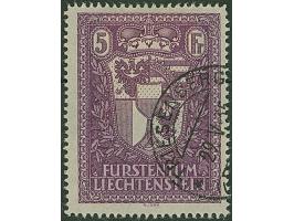 1933, Fürstin Elsa, Fürst Franz I und Landeswappen, kompletter Satz von drei Werten, gez. 12½, je sauber gestempelt, tadellos