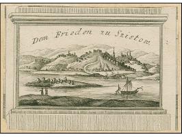 1791, Old engraving ‘The Peace of Swischtow’. The Treaty of Svishtov was a peace agreement signed on 4 August 1791 that ended