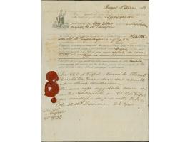 1853, Accompanying letter for a shipload of lead and durum wheat from Burgas to Malta on the ship ‘Napoleone’, fine and attra