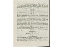 1830, K.K. ‘Circular-Verordnung’ zur Desinfektion von Post um das Vordringen der Cholera zu verhindern.
