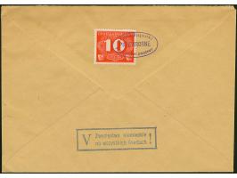 1940, 10 Pfg. mit Ovalstempel “PRZEWROTNEI” rs. auf Brf. von Krakau (Mi. 300,-)