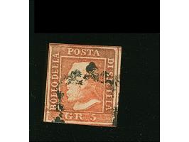 1859, 5 gr. light vermilion, Plate I, a used example of fine deep colour, good margins all round, lightly cancelled in black,