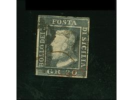 1859, 20 gr. grey-slate, a used example of fine deep colour, good margins all round, lightly cancelled in black, fine. Certif