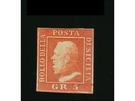 1859, 5 gr. vermilion, an unused example of fine deep colour, full margins, fine. Signed Bühler and Sorani