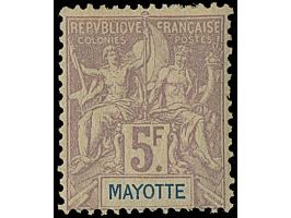 1892/1907, Two complete sets allegory up to 5 fr. violet, all unused anf fine.

