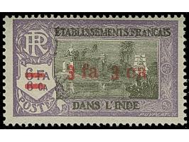 1943, France Libre seven overprinted values 15 ca. on 6 fa. unused (Mi.193), all other values mint never hinged, a very fine 
