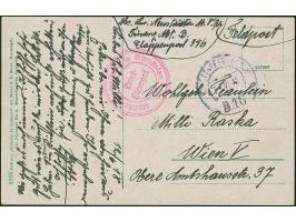 1918, "K.u.k. ETAPPENPOSTAMT 346" auf Feldpostkarte mit B.S. 'Militär-Verwaltung in Rumänien' von Bukarest nach Wien. Karte m