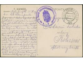 1915, "K.u.k. ETAPPENPOSTAMT 126 30.12.15" auf Feldpostkarte Baltin der 7.Armee mit Divisionsstempel 'K.ung. 5L Honved Infant