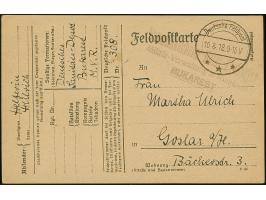 1918, ‘Hotel Kronprinz Militär-Verwaltung in Rumänien BUKAREST’ L3 auf Feldpostkarte der Deutschen Feldpost 308 nach Goslar, 