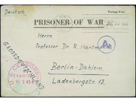 1943/44, Two Prisoner of War letters from a German Officer at the "Trinidad-Colorado" POW Camp, passed by both U.S. and Germa