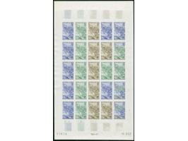 1967, Olympic City Grenoble, Niger complete set of four values in 4 imperforated colour proofs, each in sheets of 25 with mar