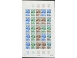 1967, Olympic City Grenoble, Niger complete set of four values in 4 imperforated colour proofs, each in sheets of 25 with mar