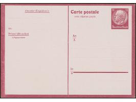 1941, Karte 15 Pfg. a. weißem Kreidekarton, Frage- und Antwortteil, je ungebraucht, tadellos, Mi. 300,-