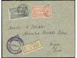 1897, Olympics 1896 chariot 60 l. black and 25 l. orange tied to commercial envelope by "Athens 3 - 8/IOYA 1897” cds., sent r