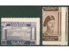 1946, 55 g. violet, unused without gum as issued, plus 2 z. chocolate perforation variety, fine. (Sassone 900€)
