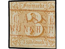 "CASSEL MÖNCHEHOF" roter Postablage-Ra2, sauber auf 1862/64, 3 Sgr.. Kurzbefund Sem BPP