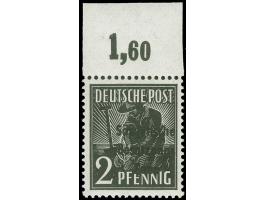 Maschinenaufdruck 2 Pfg. schwarz (schwarz quarzend) postfrisches Oberrandstück. Einwandfrei. Unsigniert, Fotobefund Paul BPP 
