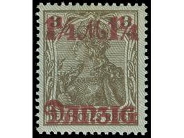1920, Netzunterdruck hellgrüngrau, Spitzen nach oben, 1¼ M. mit doppeltem Unterdruck, postfrisch, einwandfrei. Kurzbefund Two