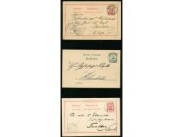 1895/1901, MPAPUA 16.11.95 auf Ganzsache 10 Pfennig "Krone/Adler" mit Aufdruck 5 PESA, der rückseitige Text ist geschrieben i