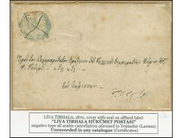 1872, LIVA TIRHALA HÜKÜMET POSTASI (GOVERNMENT POST): Letter from Pharsala dated May 11, 1872, addressed to the French consul