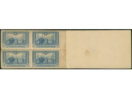 1914, stamp booklet ‘City views Constantinople’ 10 piastres, two booklet panes 10 para green, two 20 para red and one 1 pia. 