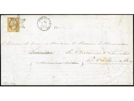 1852, REPUB.FRANC. 10 c. bistre, good to large margins, tied by clear star cancel to entire printed matter (slight creasing a