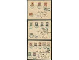 1916, Crescent and Five pointed Star overprints on 11 covers, all registered and censored to Germany, Swiss and Austria, many
