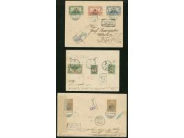 1916, Crescent and Five pointed Star overprints on 11 covers, all registered and censored to Germany, Swiss and Austria, many