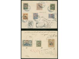 1916, Crescent and Five pointed Star overprints on 11 covers, all registered and censored to Germany, Swiss and Austria, many
