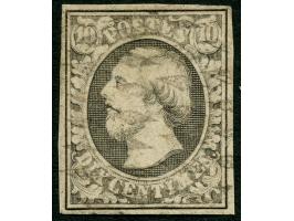 1852, 10 c. grey-black, thick paper, clear to good margins, cancelled by Losanges de Ettelbruck, fine.
