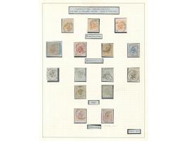 1865/72, Coat of Arms 14 stamps 10 c. to 25 c. and one later issue, rouletted in colour, 10 c. including colour shades, clear