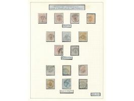 1865/72, Coat of Arms 12 stamps 10 c. to 25 c. and three later issues, 10 c. including colour shades, rouletted in colour, cl