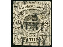 1859, Coat of Arms 2 c. black, good to wide margins, clear cancelled, fine.
