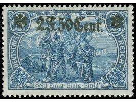1914/18, 2F.50 Cent., gez.25:17, postfrisch, einwandfrei, Kurzbefund Wasels BPP (2016)