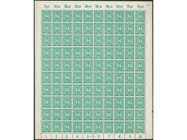 1946, Ziffern 84 Pfg., 100 Werte im Bogen mit HAN “4032.46”, dabei ca. 90 Werte mit senkrechter Borkengummierung, mit starker