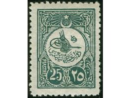1909, 25 piaster dark green, unused with original gum, very fine. (Isf. catalogue value 600 Euro). (Isfila 284)
