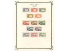 1894, overprinted set 1921 and complete to 1944 on 14 album pages, unused, mainly mint never hinged, including taxe and air m
