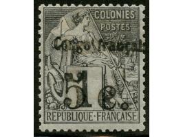 1891, 1 c. black, surcharged "Congo Francais / 5c.", unused, well-centered, very fine

