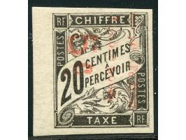 1892, 20 c. black, surcharged "Congo francais / Timbres poste / 5 c." in red, imperf wide margins, unused, very fine, signed.