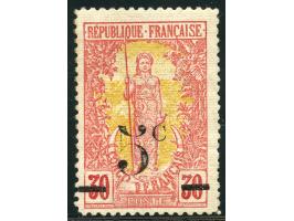 1903, "5 c" surcharge on 30 c. carmine-rose and orange, unused regummed, otherwise fine, signed.
