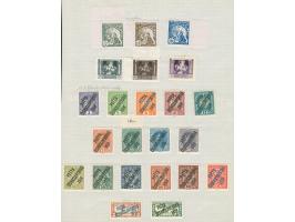 1918/20, unused and used collection on nine album leaves with 1919 overprints unused and imperf issues, mostly good condition