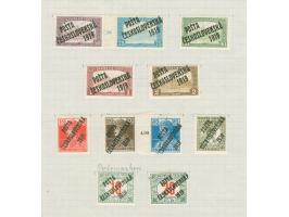1918/20, unused and used collection on nine album leaves with 1919 overprints unused and imperf issues, mostly good condition