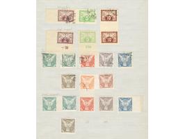 1918/20, unused and used collection on nine album leaves with 1919 overprints unused and imperf issues, mostly good condition