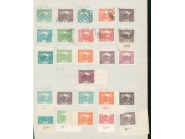 1918/20, unused and used collection on nine album leaves with 1919 overprints unused and imperf issues, mostly good condition