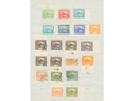 1918/20, unused and used collection on nine album leaves with 1919 overprints unused and imperf issues, mostly good condition