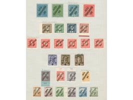 1918/20, unused and used collection on nine album leaves with 1919 overprints unused and imperf issues, mostly good condition