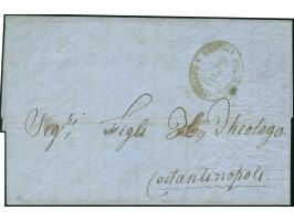 1857, Galatz / Agenzia del Lloyd: Entire letter from Galatz to Constantinople struck withclear strike of oval "AGENZIA DEL LL