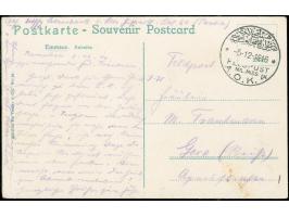 1916, “A.O.K.4 / 5.12.16” auf Feldpost-Ansichtskarte Emmaus Kubeibe, Ansicht Deutsch-Katholisches Hospiz, geschrieben in Rama