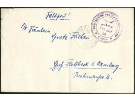 1917, Mil. Miss. Jerusalem 31.10.1917 und zweisprachiges Dienstsiegel Deutsches Feldlazarett No. 212 Pascha (deutsch / türkis